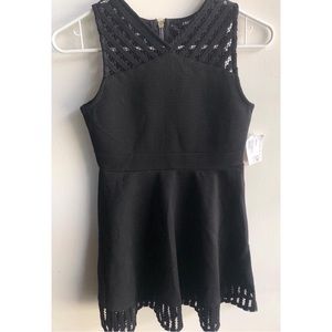 girls black zipper back dress